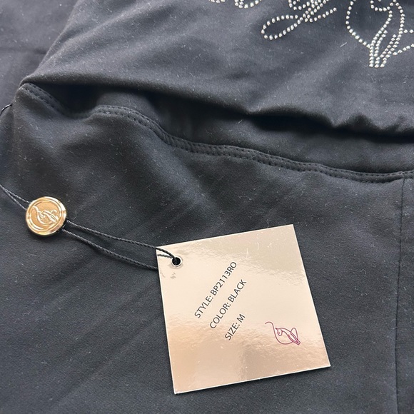 Baby Phat Y2K Rhinestone Foldover Flare Yoga Pants – Size M - Picture 5 of 6